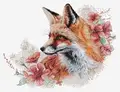Luca-S BM3020 The Sly Fox Cross Stitch Kit, Zweigart Aida 16 ct Fabric, 100% Cotton Thread, 30 x 22 cm Finished Size, 42 Colors