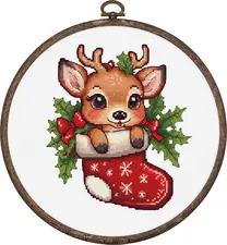 Counted Cross Stitch Kit <li data-mce-fragment="1">Size: 5.31 x 6.06 in or 13.5 x 15 cm <li data-mce-fragment="1">Stitches: 85 x 97 <li data-mce-fragment="1">Colors: 33 <li data-mce-fragment="1">Threads: Luca-S 100% cotton <li data-mce-fragment="1">Fabric: Zweigart Aida16 (100/101) 30 x 30 cm <li data-mce-fragment="1">Embroidery needles №26 - 2 needles <li data-mce-fragment="1">Embroidery Hoop Nurge Round Nurge 230 Nr.4 (205 mm) - WOODGRAIN <li data-mce-fragment="1">Partially coloured diagram and coloured backstitch - 1 sheet format A3 <li data-mce-fragment="1">Black / White diagram - 1 sheets format A3 <li data-mce-fragment="1">Skill Level: 2/5 <li data-mce-fragment="1">Artist: Luca-S <li data-mce-fragment="1">Cross Stitch Kit Luca-S Cross Stitch Kit with Hoop Included Luca-S - Santa's Surprise, BC236