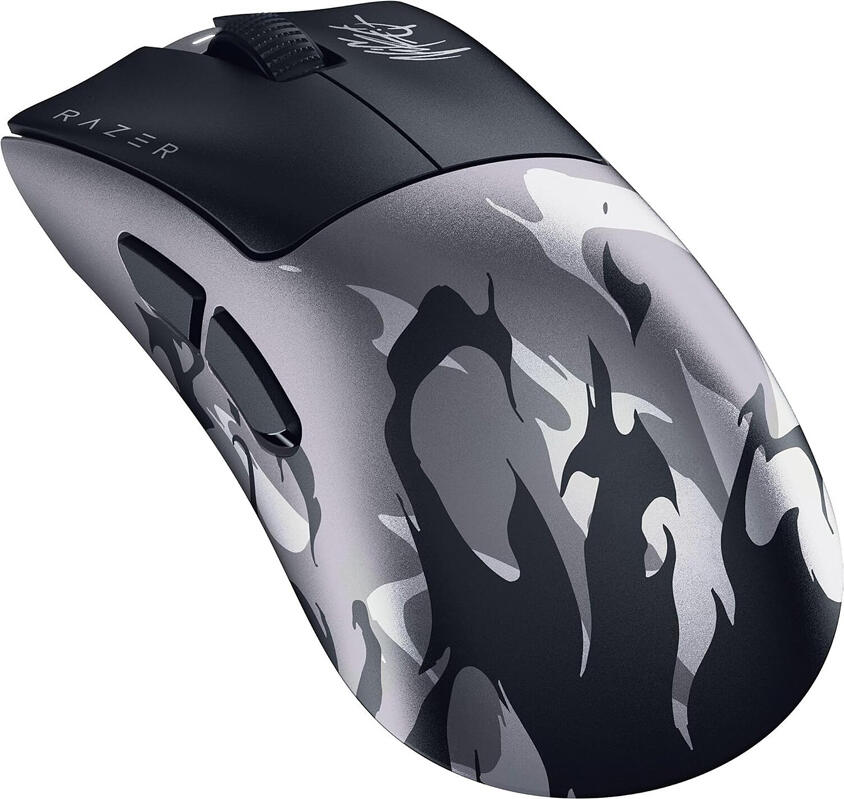 Mouse Gaming Wireless Razer DeathAdder V4 Pro NiKo Edition RZ01-05330300-R3M1, Senzor Optic Focus Pro 45K 45000 DPI, Polling Rate 8000 Hz, 57g Gri