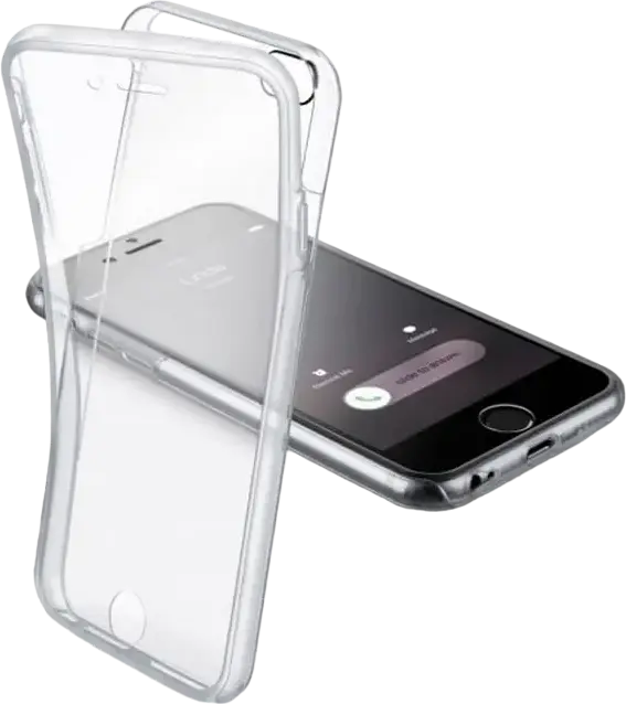 Cellularline Fine Ultra-Slim TPU Case for Apple iPhone SE 2020/2022, iPhone 8, iPhone 7, 4.7 inch, Transparent, Scratch and Knock Protection, FINECIPH747T
