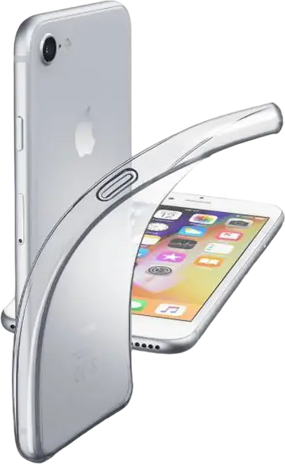 Cellularline Fine Ultra-Slim TPU Case for Apple iPhone SE 2020/2022, iPhone 8, iPhone 7, 4.7 inch, Transparent, Scratch and Knock Protection, FINECIPH747T
