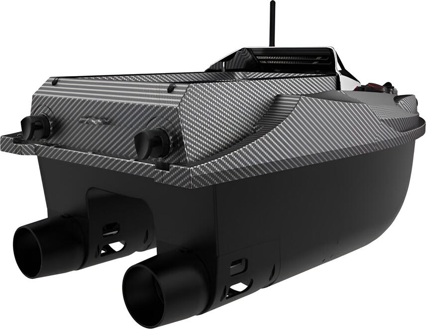 Barca de momeala pentru pescuit Flytec V080, Plastic ABS, Viteza Maxima 15 km/h, Raza 800m, Telecomanda 2.4 GHz cu Ecran HD 4.3 inch, GPS, Sonar, Neagra