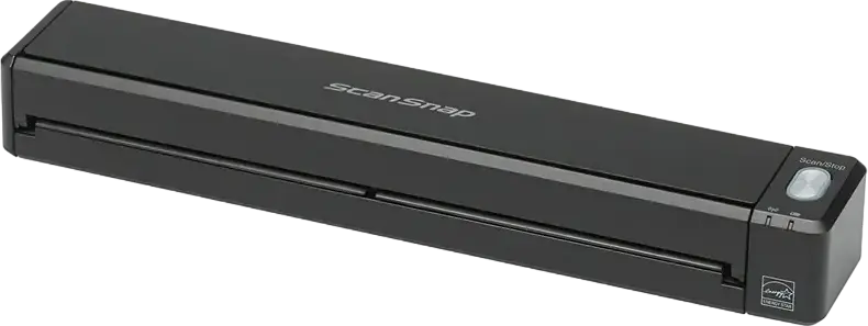 Ricoh ScanSnap iX100 Portable Document Scanner, A4 ADF CIS RGB LED 600 dpi, Wi-Fi & USB 2.0, Battery Powered, Black