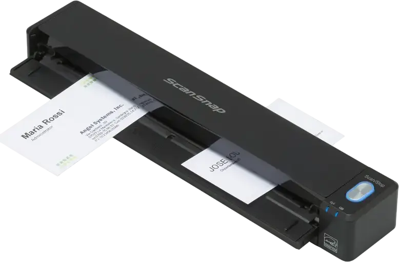 Ricoh ScanSnap iX100 Portable Document Scanner, A4 ADF CIS RGB LED 600 dpi, Wi-Fi & USB 2.0, Battery Powered, Black