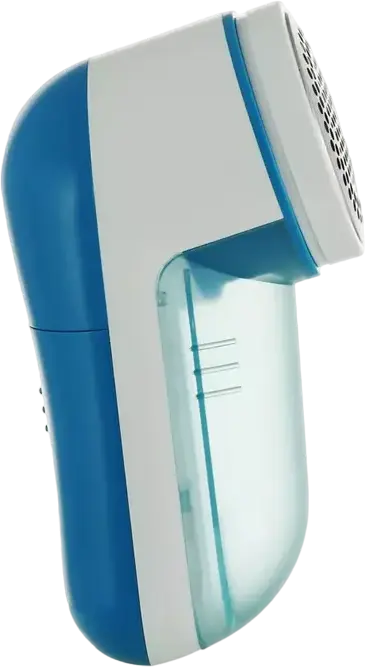 Philips Aparat de curatat scame GC026/00, Alb Albastru, Suprafata lama mare, 3 dimensiuni gauri plasa, Capac reglabil, Include 2 baterii AA si perie