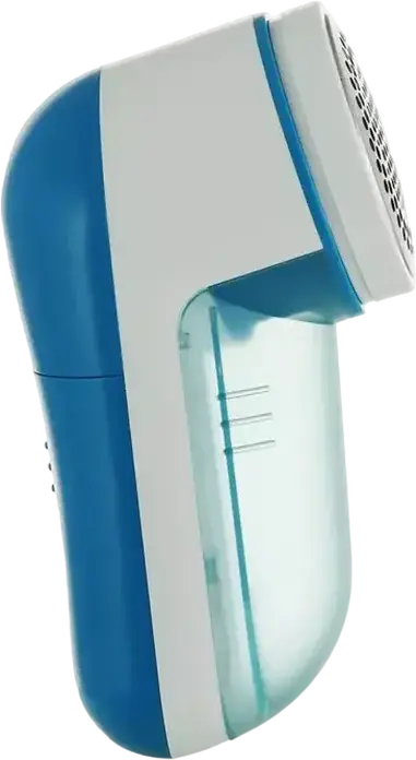 Philips Aparat de curatat scame GC026/00, Alb Albastru, Suprafata lama mare, 3 dimensiuni gauri plasa, Capac reglabil, Include 2 baterii AA si perie