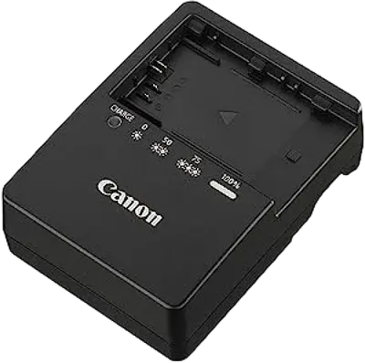 Canon LC-E6E Battery Charger for LP-E6, LP-E6N, LP-E6NH, LP-EL Batteries, Compatible with EOS 5D, 6D, 7D, 80D, 70D, 60D Cameras, Black