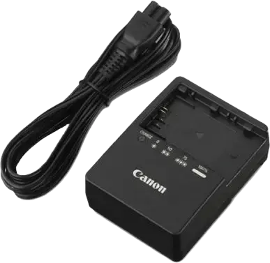 Canon LC-E6E Battery Charger for LP-E6, LP-E6N, LP-E6NH, LP-EL Batteries, Compatible with EOS 5D, 6D, 7D, 80D, 70D, 60D Cameras, Black