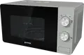 Cuptor cu Microunde Gorenje MO 20 E1S Independent, Capacitate 20L, Putere 800W, 5 Nivele de Putere, Control Mecanic, Interior Email, Argintiu si Negru