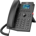 Fanvil X303P IP Phone, 4 SIP Lines, 2.4-inch Color LCD TFT Display, HD Audio, PoE, 6-way Conference, Black, Plastic Case