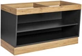 VEGA Valinta XL Buffet Trolley, 140x81x70 cm, Wood-based Material, Anthracite/Oak, with Adjustable Shelf and Heavy-Duty Castors