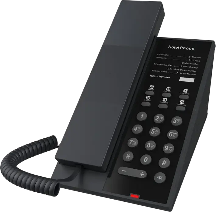 Telefon IP Hotelar Fanvil H602W Wi-Fi, Dual-band 2.4G & 5G Wi-Fi 6, 2 Linii SIP, 6 Taste Programabile, Speaker, Plastic ABS Negru, Set de 5 Piese