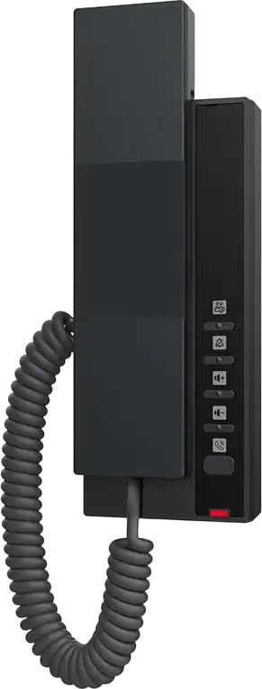Telefon IP pentru Hotel Fanvil H601 fara ecran, 2 linii SIP, Alimentare PoE si DC, Audio Wideband, 2 taste programabile, Montare pe perete, Negru