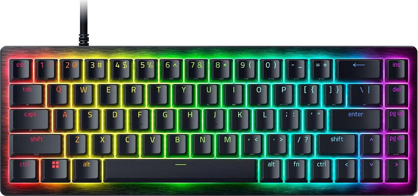 Tastatura Gaming Razer Huntsman V3 Pro Mini, Format 60%, Switch-uri Optice Analogice Gen-2, Rapid Trigger, Snap Tap, Keycap-uri PBT Double-shot, Neagra