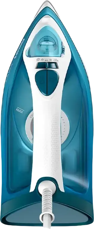 Fier de calcat cu abur Philips DST3011/20 Seria 3000, 2100W, Talpa Ceramică, Rezervor 300ml, Abur Vertical, Sistem Anti-calc și Anti-picurare, Albastru deschis