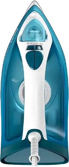 Fier de calcat cu abur Philips DST3011/20 Seria 3000, 2100W, Talpa Ceramică, Rezervor 300ml, Abur Vertical, Sistem Anti-calc și Anti-picurare, Albastru deschis