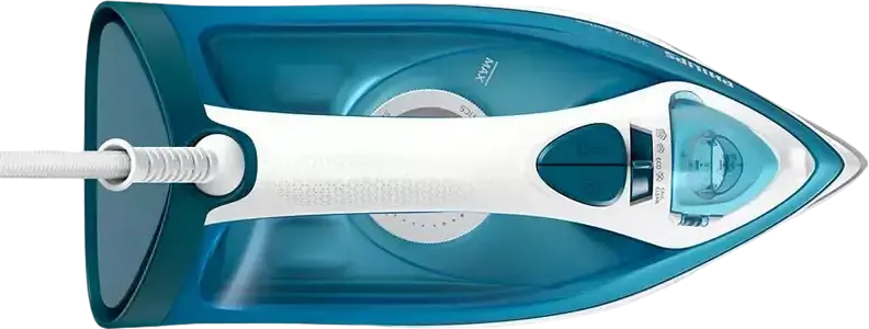 Fier de calcat cu abur Philips DST3011/20 Seria 3000, 2100W, Talpa Ceramică, Rezervor 300ml, Abur Vertical, Sistem Anti-calc și Anti-picurare, Albastru deschis