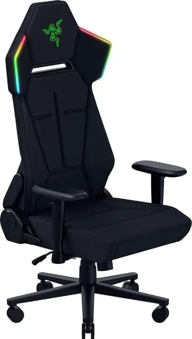 Scaun Gaming Razer Soma Chroma, Tapiterie Textil Neagra, Cadru de Otel, Iluminare Integrata Razer Chroma RGB, Wireless HyperSpeed si Bluetooth LE