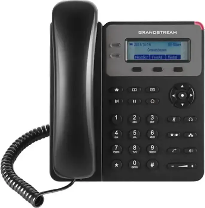 IP-телефон Grandstream GXP1615, 2 SIP-линии, поддержка PoE, Dual Ethernet 10/100 Мбит/с, ЖК-экран 2.95 дюйма, конференц-связь на 3 человек, черный, набор из 4 предметов