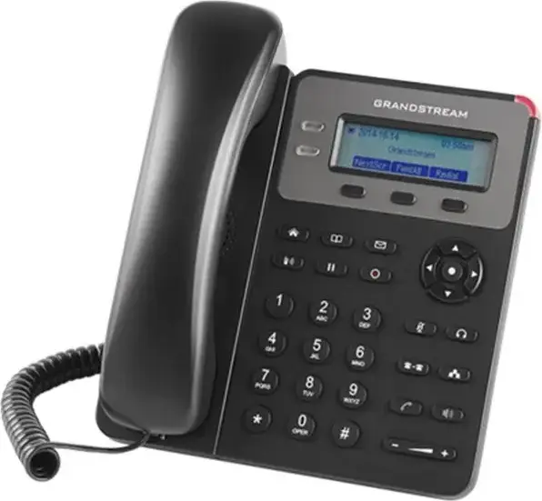 IP-телефон Grandstream GXP1615, 2 SIP-линии, поддержка PoE, Dual Ethernet 10/100 Мбит/с, ЖК-экран 2.95 дюйма, конференц-связь на 3 человек, черный, набор из 4 предметов