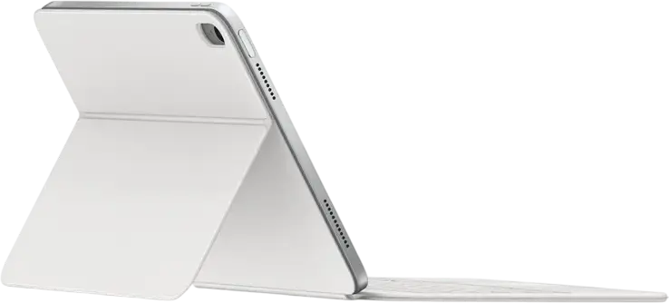 Apple Magic Keyboard Folio for iPad (10th generation), White, Set of 2 Pieces Detachable Keyboard and Protective Back Panel with Trackpad and Stand
