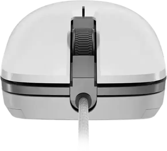 Mouse Gaming Lenovo Legion M300s cu Fir RGB, Alb, Senzor Optic PixArt PAW3327 8000 DPI, 6 Butoane Programabile, Switch-uri Omron, Ultra-Ușor 57g