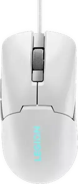 Mouse Gaming Lenovo Legion M300s cu Fir RGB, Alb, Senzor Optic PixArt PAW3327 8000 DPI, 6 Butoane Programabile, Switch-uri Omron, Ultra-Ușor 57g