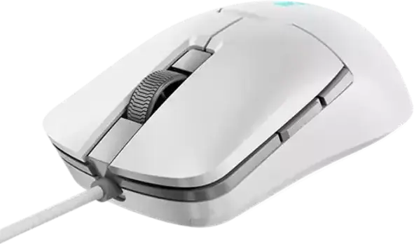 Mouse Gaming Lenovo Legion M300s cu Fir RGB, Alb, Senzor Optic PixArt PAW3327 8000 DPI, 6 Butoane Programabile, Switch-uri Omron, Ultra-Ușor 57g