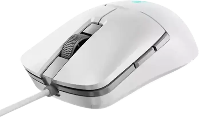 Mouse Gaming Lenovo Legion M300s cu Fir RGB, Alb, Senzor Optic PixArt PAW3327 8000 DPI, 6 Butoane Programabile, Switch-uri Omron, Ultra-Ușor 57g