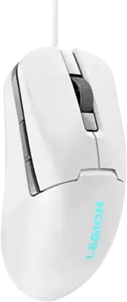 Mouse Gaming Lenovo Legion M300s cu Fir RGB, Alb, Senzor Optic PixArt PAW3327 8000 DPI, 6 Butoane Programabile, Switch-uri Omron, Ultra-Ușor 57g