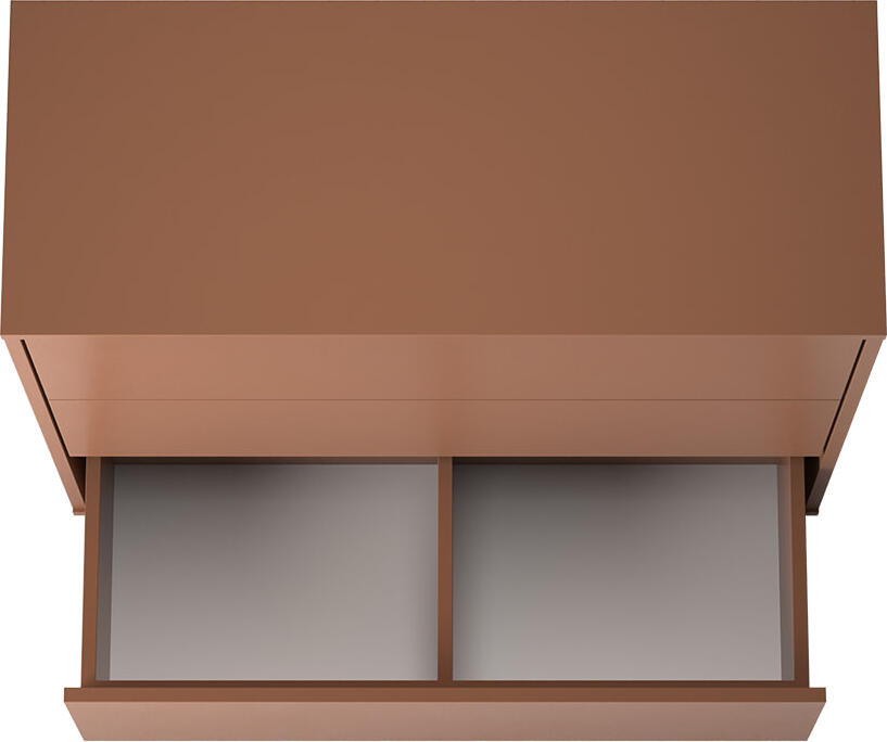 Комод Fabrik Home Nordik 16, 3 ящика, ЛДСП, Минималистичный дизайн без ручек, 950x850x380 мм, Темно-оранжевый