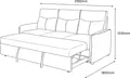 Canapea Extensibila Moderna Interdepo Lumen, Mecanism Eurobook, Cadru Lemn Masiv, Material Textil Rezistent, Cutie Depozitare, 2180x1030x900 mm
