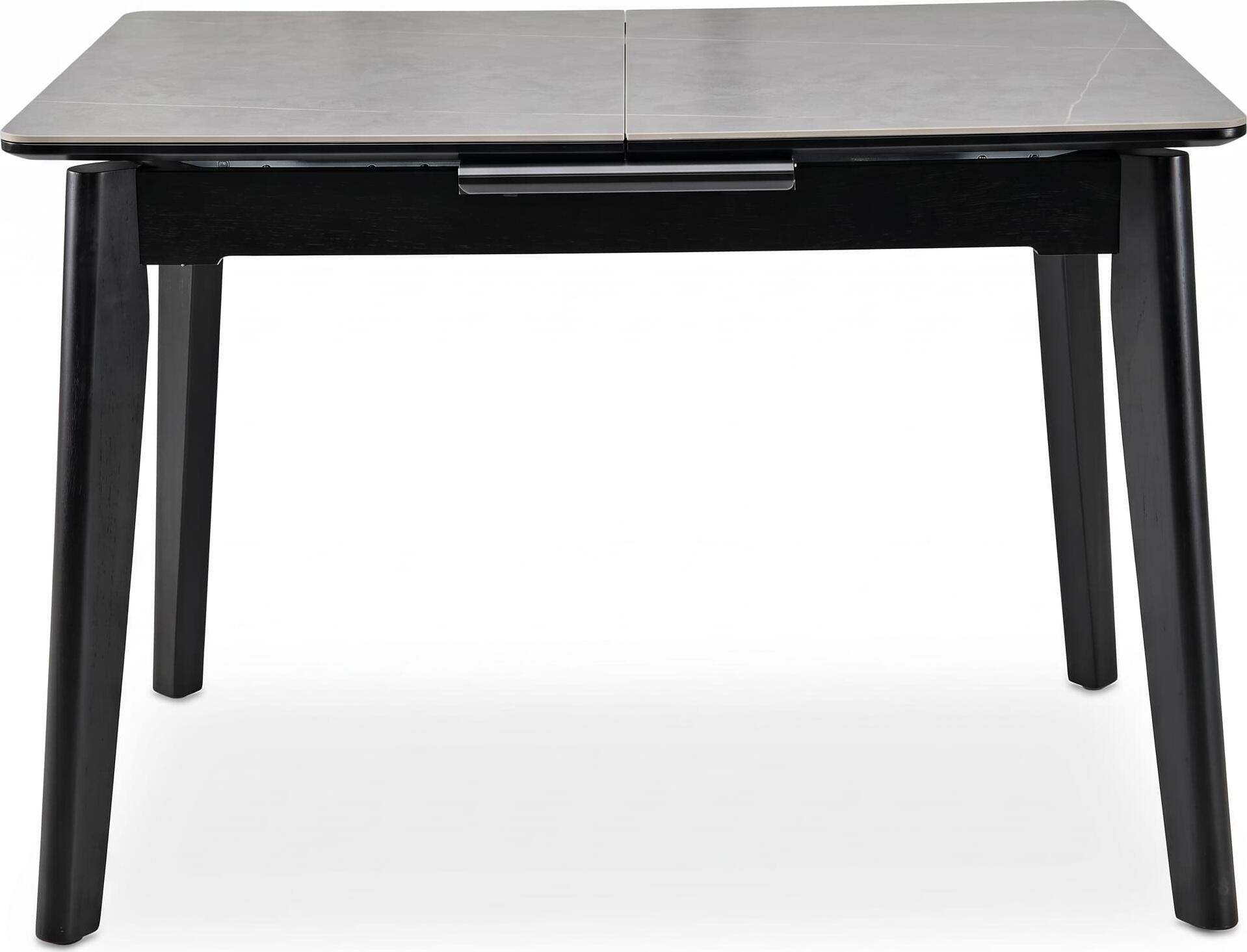 Interdepo Osten Extendable Dining Table, Rectangular MDF Top 120-160x80x76 cm, Solid Rubberwood Legs, Matte Finish
