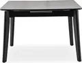 Interdepo Osten Extendable Dining Table, Rectangular MDF Top 120-160x80x76 cm, Solid Rubberwood Legs, Matte Finish