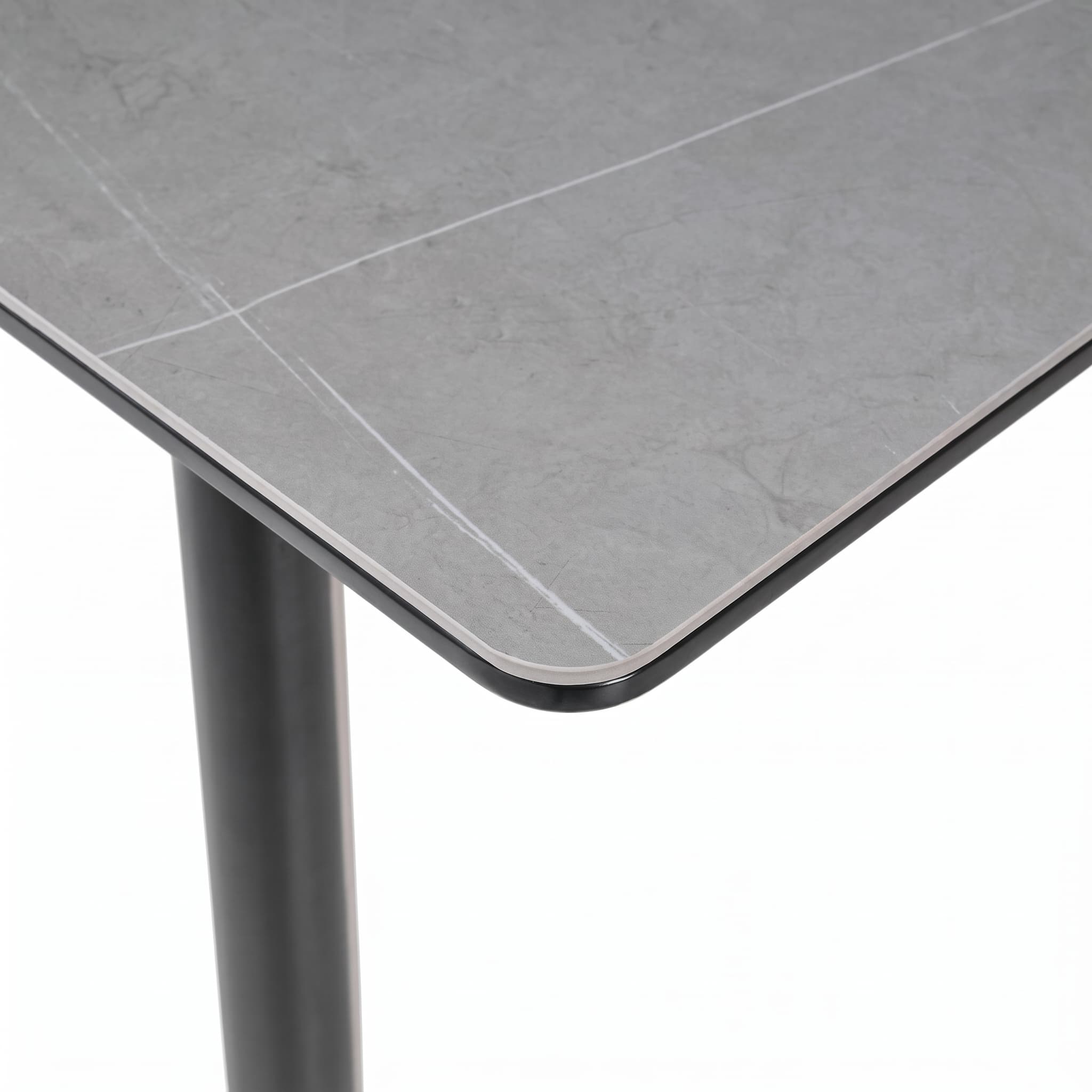 Interdepo Osten Extendable Dining Table, Rectangular MDF Top 120-160x80x76 cm, Solid Rubberwood Legs, Matte Finish