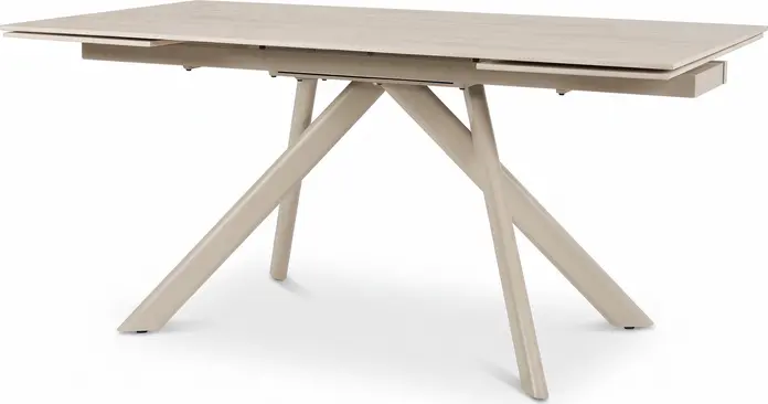 Interdepo CALISTO Extendable Dining Table, Ceramic Surface 11mm, MDF Base, 160-240 cm Length, 90 cm Width, Beige