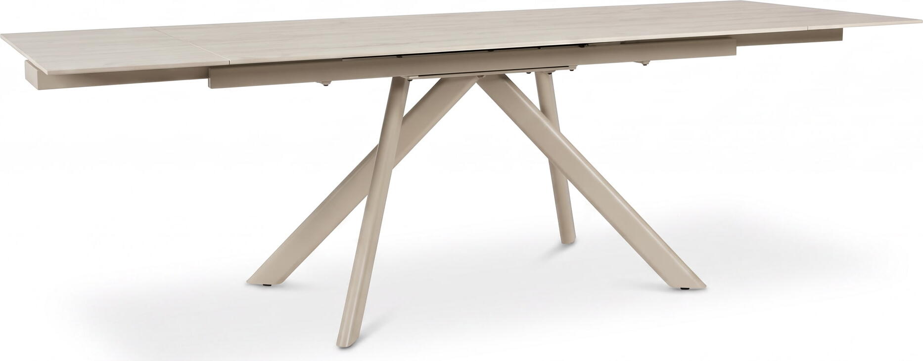 Interdepo CALISTO Extendable Dining Table, Ceramic Surface 11mm, MDF Base, 160-240 cm Length, 90 cm Width, Beige