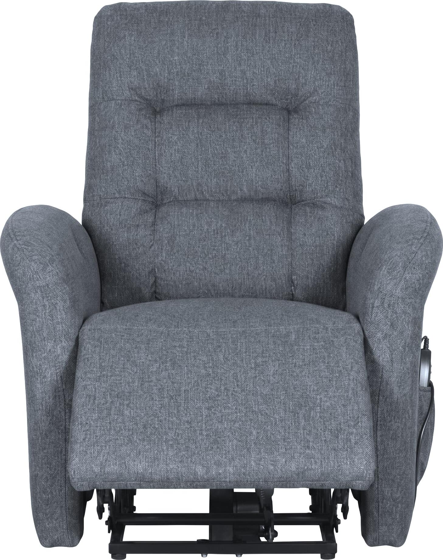Interdepo IRIS Electric Reclining Armchair, Grey Wear-Resistant Fabric, Remote Control, 180 Degree Recline, Metal Frame, 980x1050x890 mm