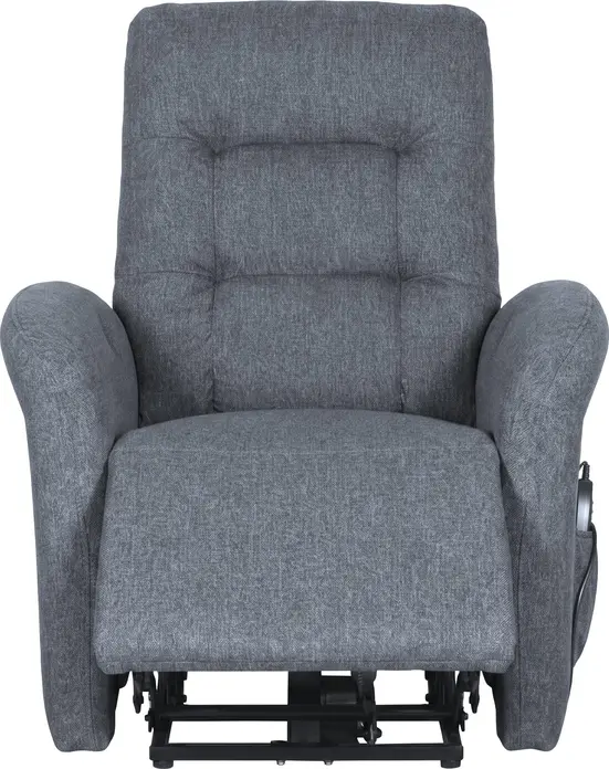 Interdepo IRIS Electric Reclining Armchair, Grey Wear-Resistant Fabric, Remote Control, 180 Degree Recline, Metal Frame, 980x1050x890 mm
