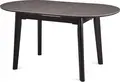 Interdepo ARES Extendable Oval Dining Table, Grey Ceramic Top 6mm, Black MDF Frame, 140-180 cm Length x 85 cm Width x 76 cm Height