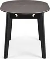 Interdepo ARES Extendable Oval Dining Table, Grey Ceramic Top 6mm, Black MDF Frame, 140-180 cm Length x 85 cm Width x 76 cm Height