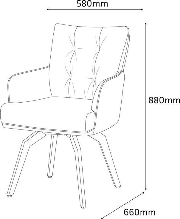 Scaun-fotoliu LUX Modern cu Mecanism Pivotant, Spatar Ergonomic din Material Imbosat si Cadru Metalic, 580x660x880 mm