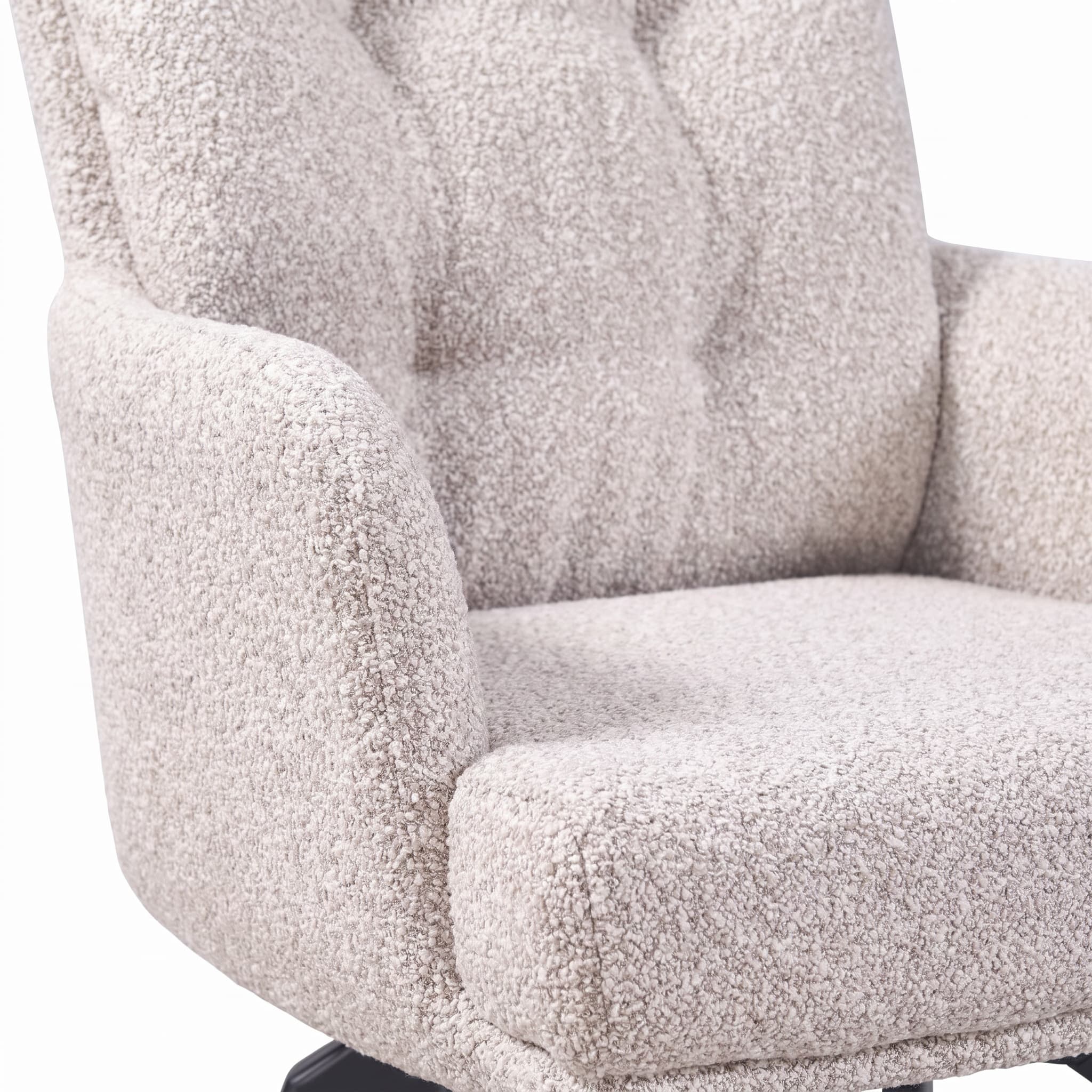 Scaun-fotoliu LUX Modern cu Mecanism Pivotant, Spatar Ergonomic din Material Imbosat si Cadru Metalic, 580x660x880 mm