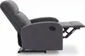 Interdepo VETIVER Reclining Armchair, Manual Mechanical Lever, Spring Block and S-Springs, Burlap Fabric, Grey, 720x990x970 mm