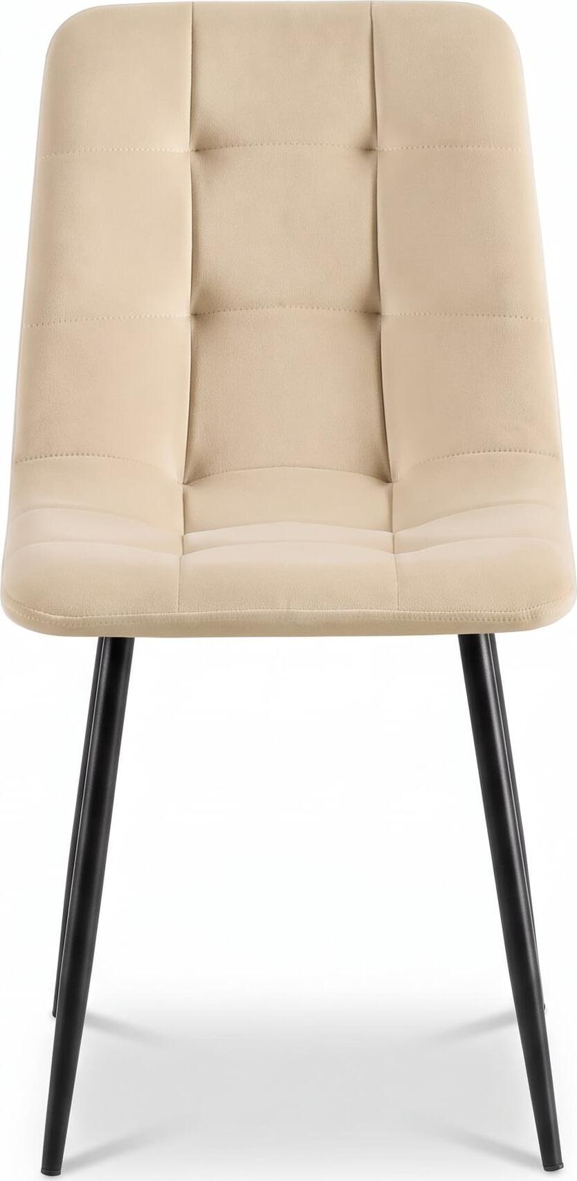 Interdepo TED new Modern Dining Chair, Ergonomic Soft Seat and Backrest with Square Stitching, Metal Frame, 460x540x880 mm