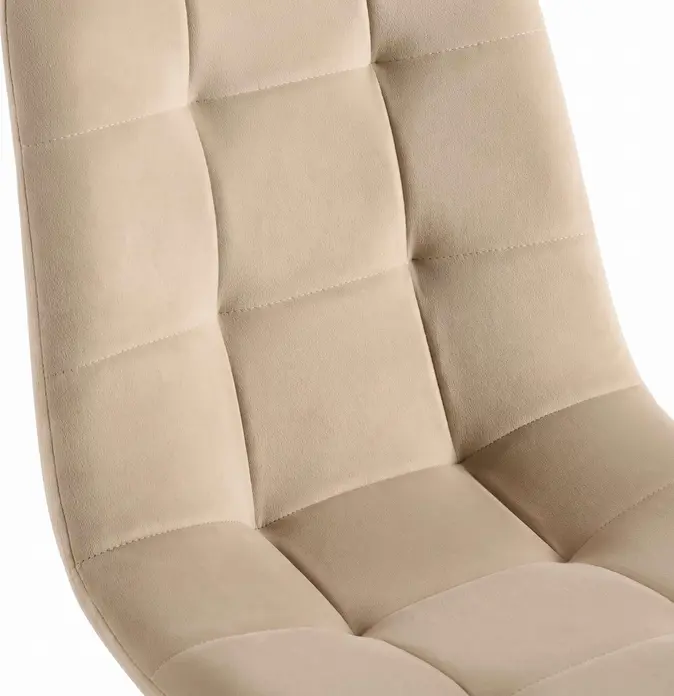 Interdepo TED new Modern Dining Chair, Ergonomic Soft Seat and Backrest with Square Stitching, Metal Frame, 460x540x880 mm