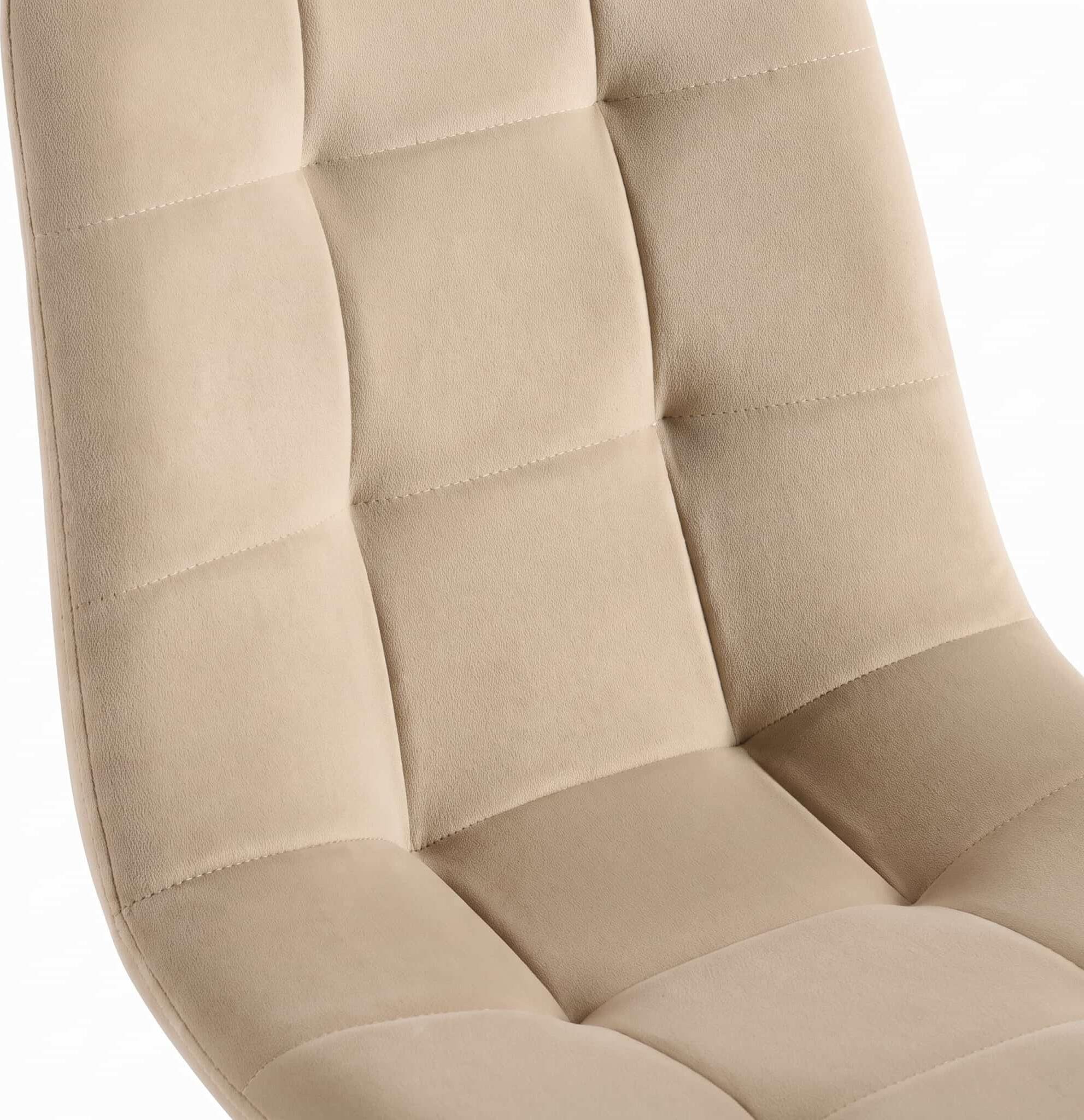 Interdepo TED new Modern Dining Chair, Ergonomic Soft Seat and Backrest with Square Stitching, Metal Frame, 460x540x880 mm