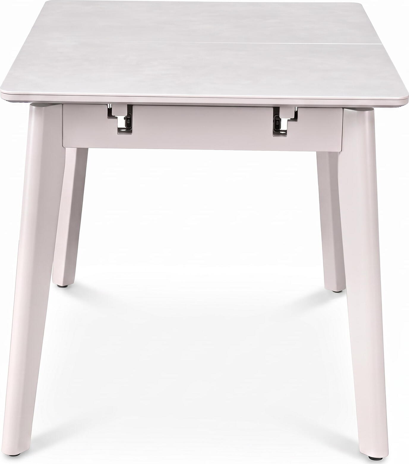Interdepo Osten Extendable Dining Table, MDF Tabletop, Solid Rubberwood Legs, 120x80 cm (Extends to 140 cm), Elegant Design