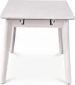 Interdepo Osten Extendable Dining Table, MDF Tabletop, Solid Rubberwood Legs, 120x80 cm (Extends to 140 cm), Elegant Design