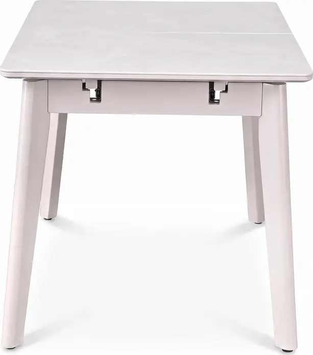 Interdepo Osten Extendable Dining Table, MDF Tabletop, Solid Rubberwood Legs, 120x80 cm (Extends to 140 cm), Elegant Design